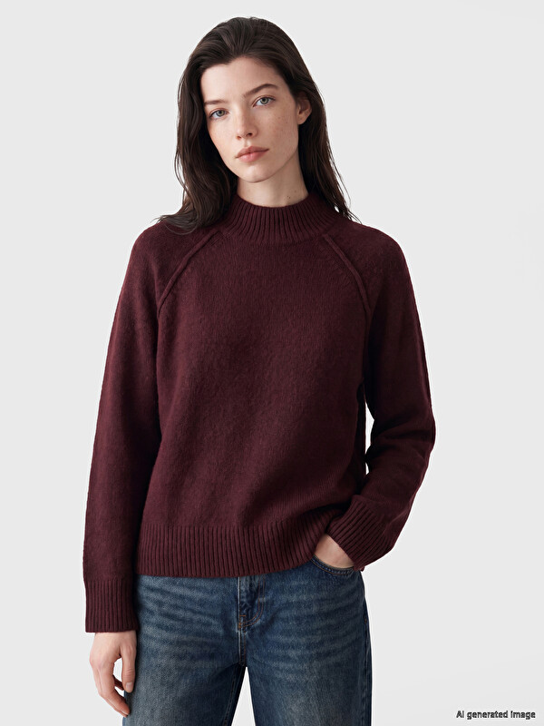 LCWAIKIKI Maternity Crew Neck Raglan Sleeved Women's Knitwear Sweater