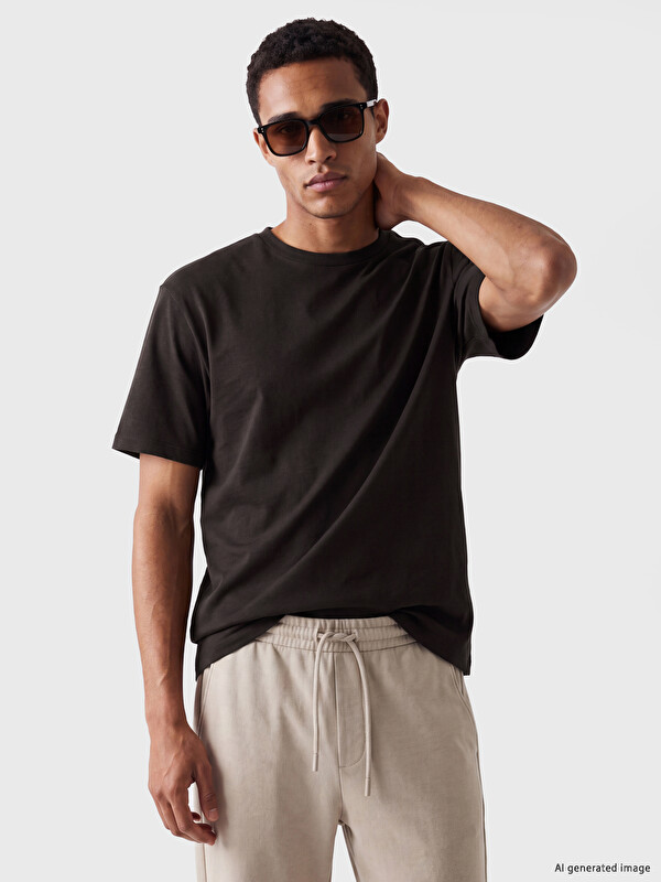 LCW Vision Bisiklet Yaka Erkek Tişört