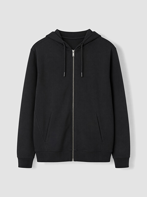 LCW Vision Kapüşonlu Fermuarlı Erkek Sweatshirt