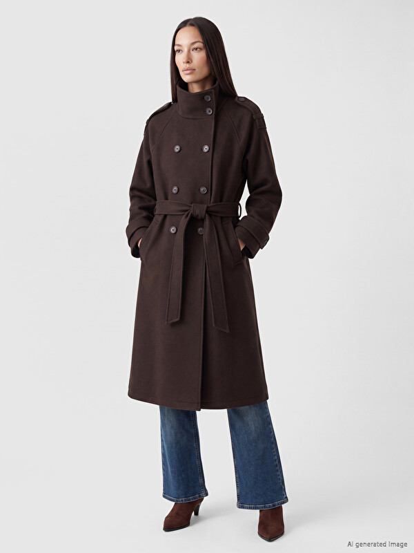 LCW EVERYDAY Woman Brown Coatigan
