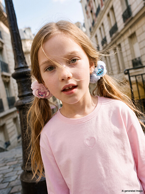 LCW JOY Girls' Stitch Licensed Plush Hair Clip