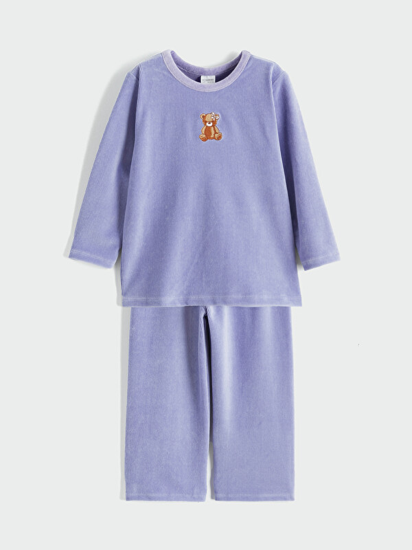LCW Kids Ayıcık Baskılı Kız Çocuk Pijama Takımı