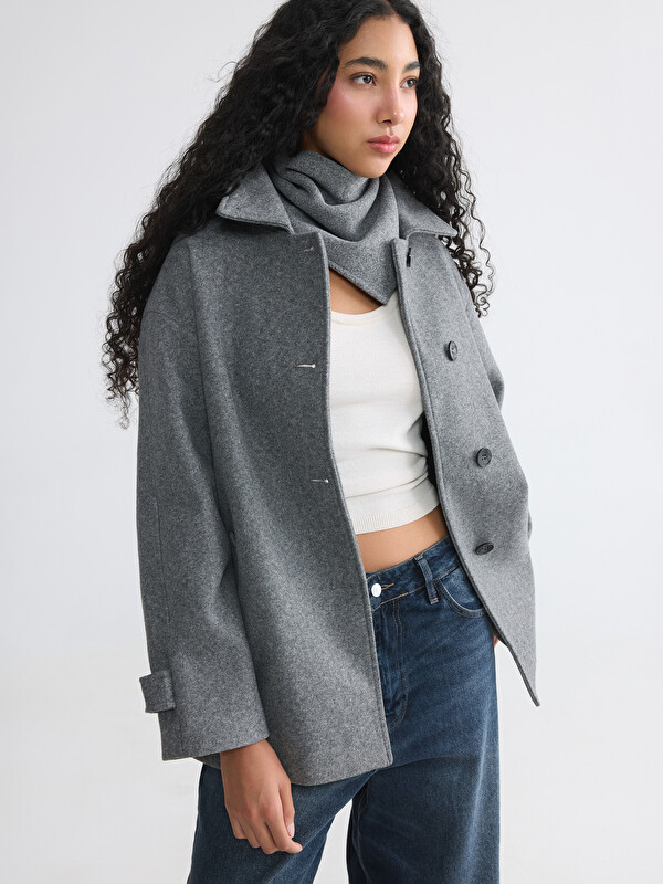 XSIDE Shirt Collar Women's Cachet Coat