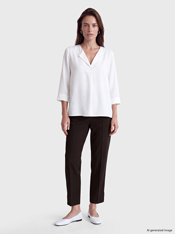 LCW Grace Pantalon Brun Femme