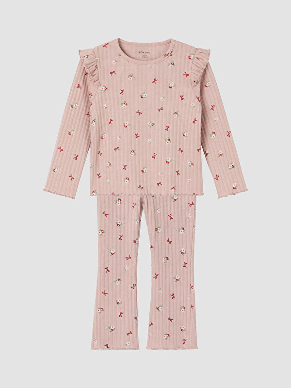 LCW baby Floral Baby Girls' T-shirt and Leggings