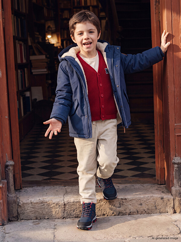 LCW Kids Baggy Fit Boys' Velvet Trousers