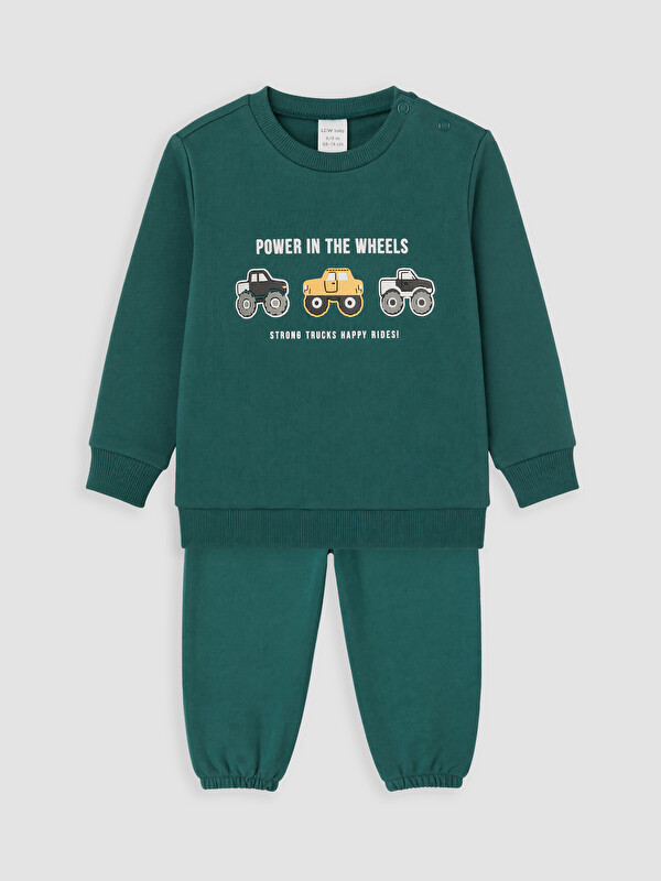 LCW baby Printed Baby Boys' Tracksuit Set