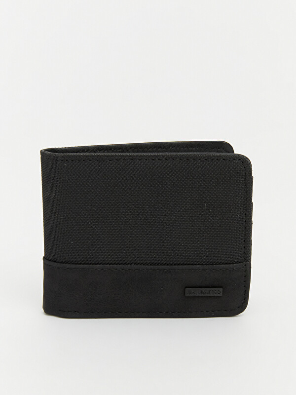 LCW ACCESSORIES Fabric and Faux Leather Detailed Men's Wallet