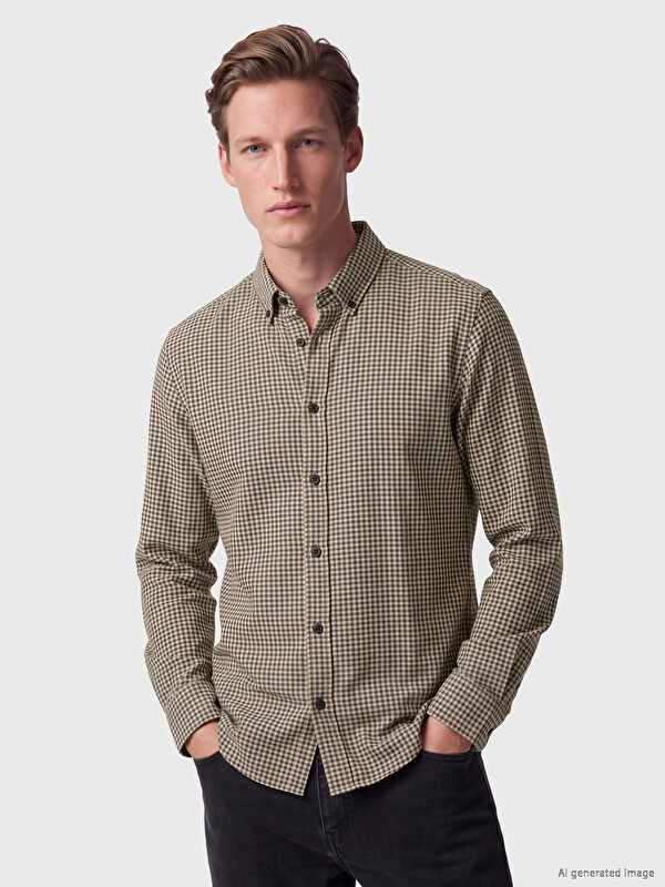 SOUTHBLUE Regular Fit Ekose Erkek Oduncu Gömlek