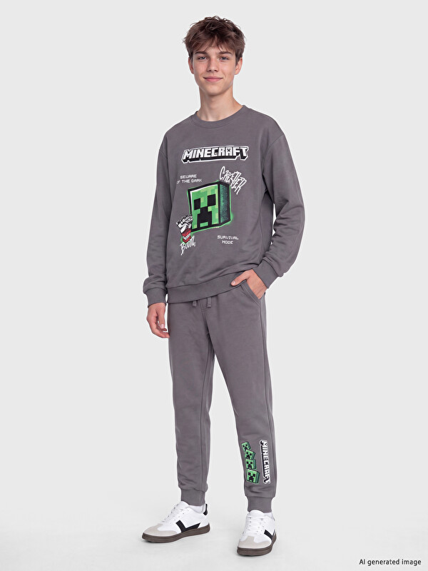 LCW Kids Minecraft Printed Boys' Jogger Sweatpants