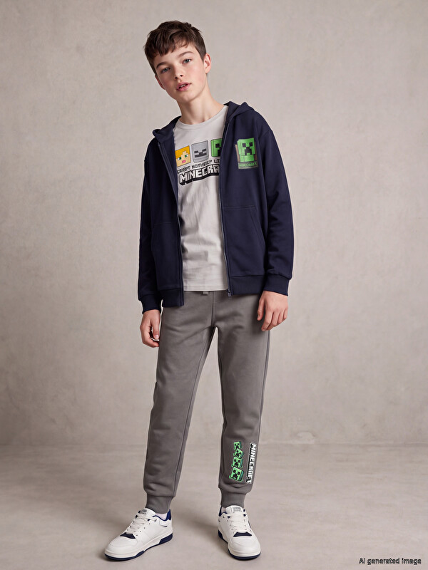 LCW Kids Pantaloni de trening jogger băieți imprimați Minecraft