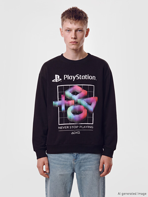 LCW Kids Bluza sportive me jakë të rrumbullakët PlayStation për djem