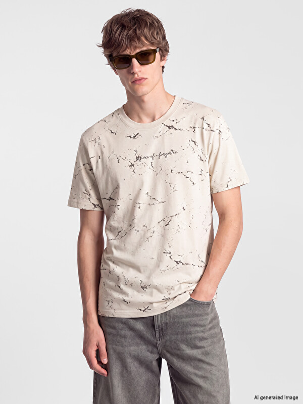 XSIDE Crew Neck Printed Jersey Men's T-shirt