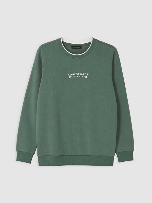 LCWAIKIKI Classic Crew Neck Printed Men's Sweatshirt