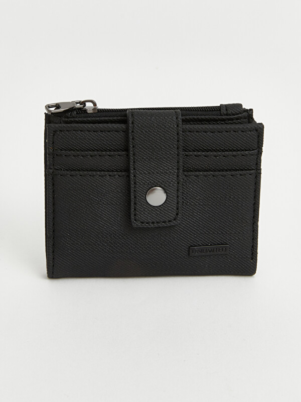 LCW ACCESSORIES Zippered and Snap Men's Card Holder Wallet