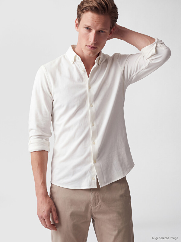 SOUTHBLUE Slim Fit Gömlek Yaka Erkek Gömlek