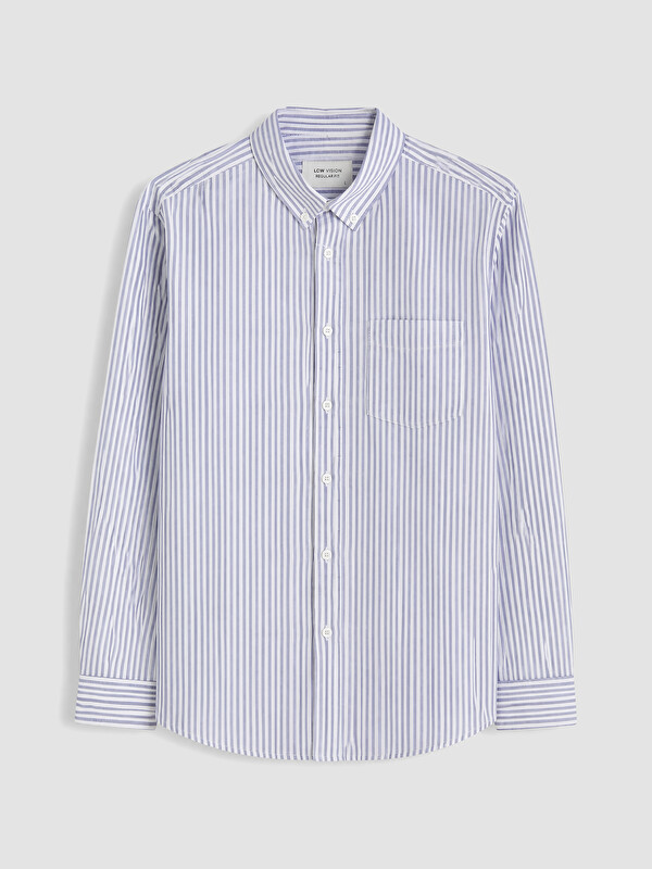 LCW Vision Regular Fit Striped Oxford Men's Shirt