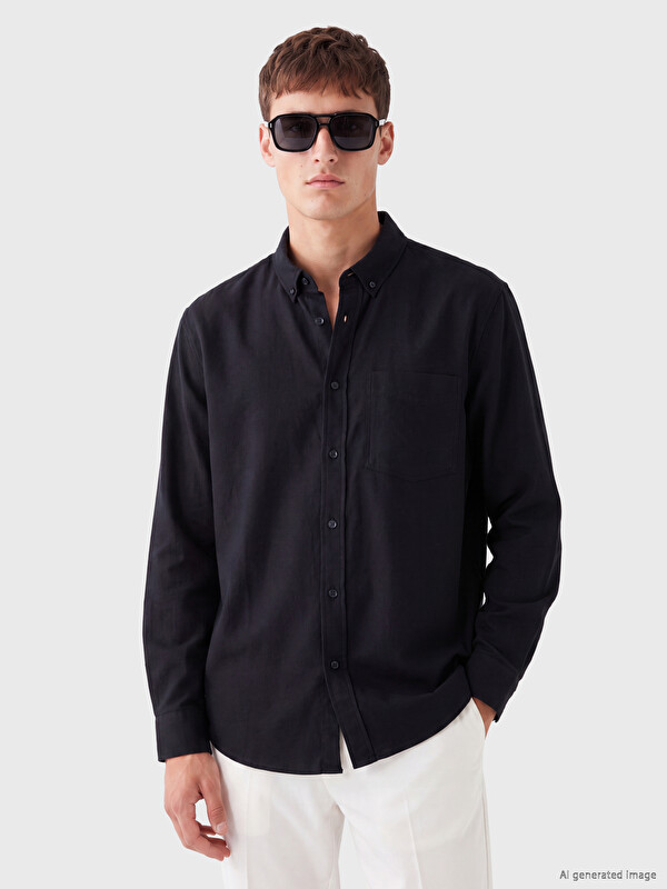 LCW Vision Regular Fit Dobby Men's Shirt