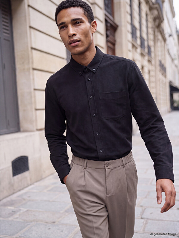 LCW Vision Regular Fit Dobby Men's Shirt