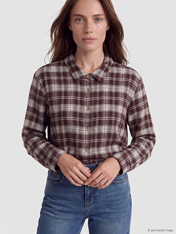 LCW Grace Καρό πουκάμισο φανέλα για γυναίκες τύπου lumberjack