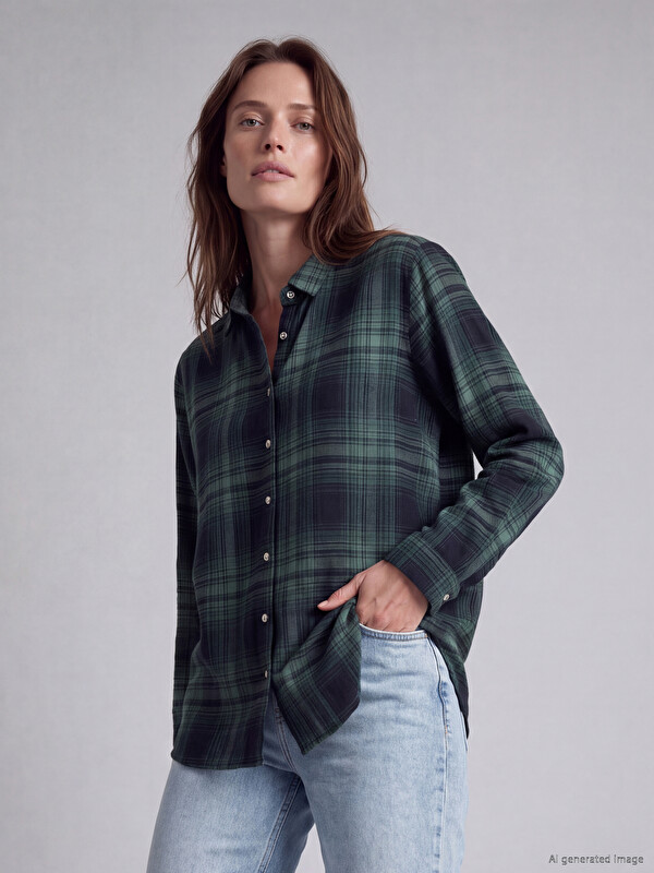 LCW Grace Plaid Women's Lumberjack Shirt