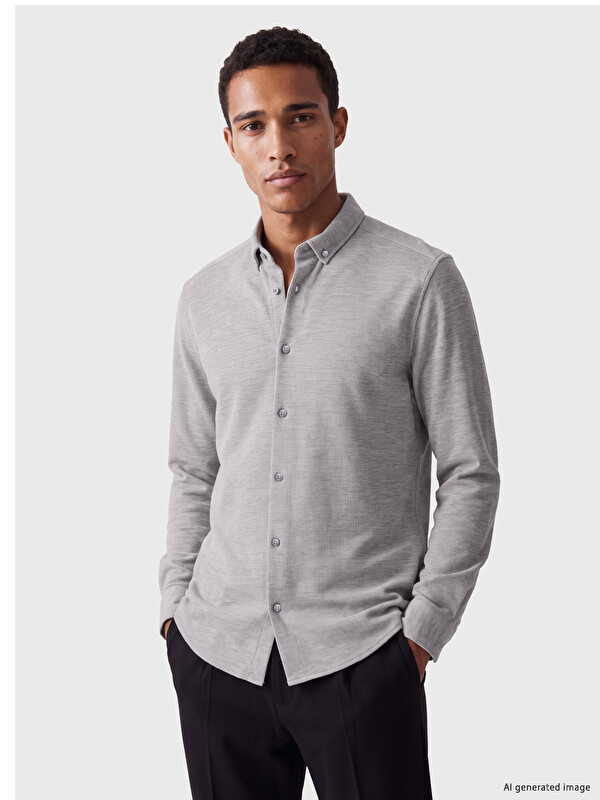 LCW Vision Slim Fit Men's Textured Shirt