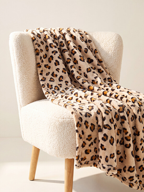 LCW HOME Leopar Desenli TV Battaniyesi 100x150 cm