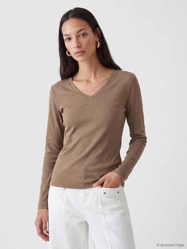 LCW EVERYDAY V Neck %100 Cotton Women's Body