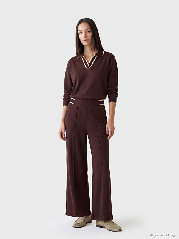 LCW EVERYDAY Geniş Paça Soft Touch Kadın Eşofman Altı