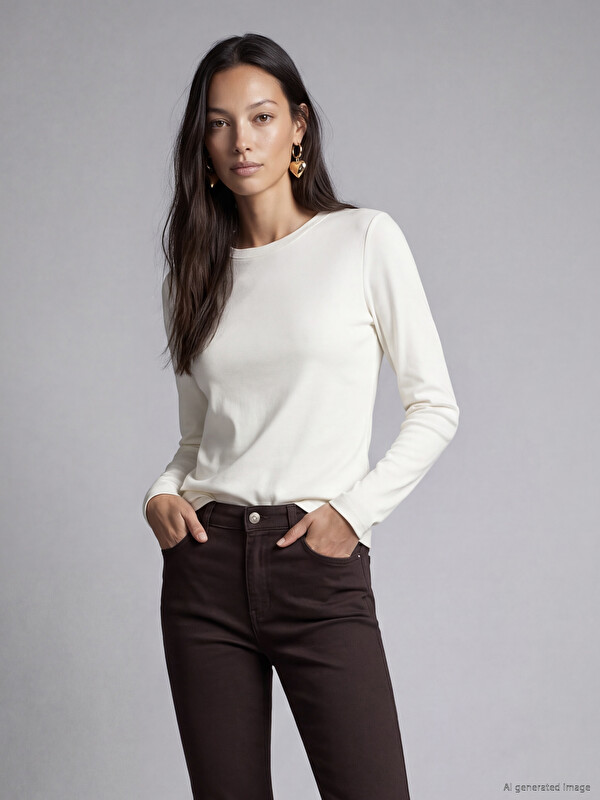 LCW EVERYDAY Crew Neck Soft Touch Women's T-Shirt