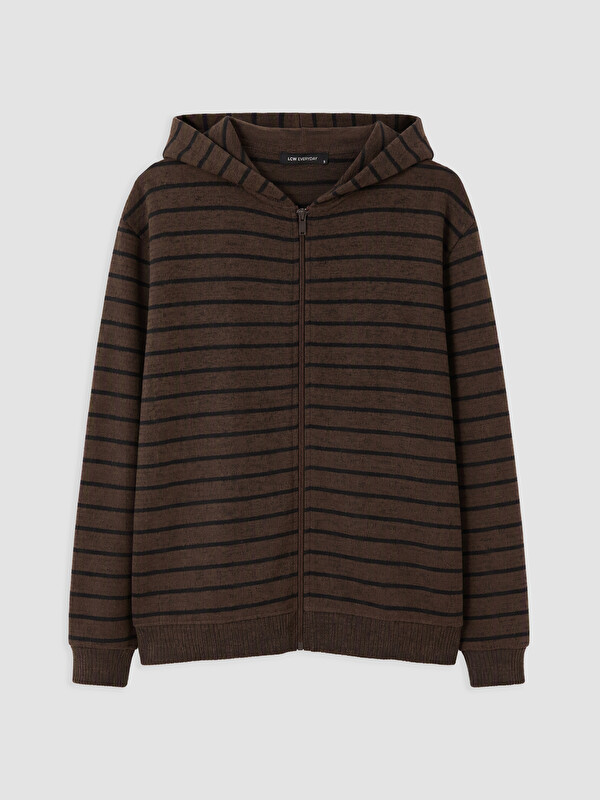 LCW EVERYDAY Hooded Striped Oversize Women's Cardigan