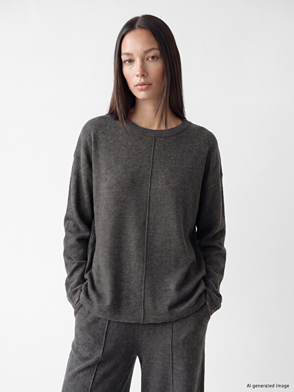 LCW EVERYDAY Crew Neck Oversize Women's T-Shirt