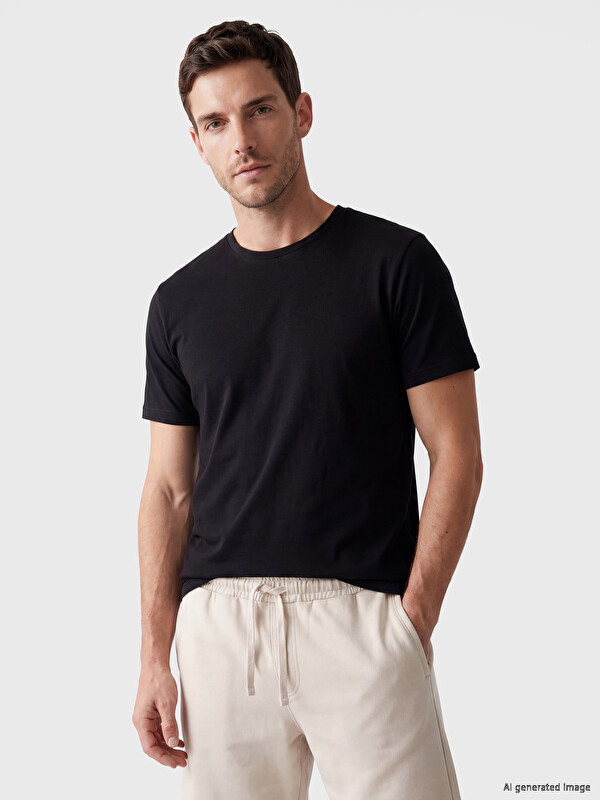 LCWAIKIKI Classic Slim Fit %100 Pamuk Erkek Tişört