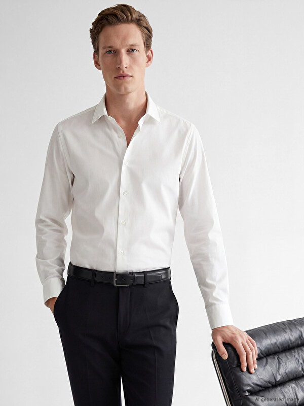 SOUTHBLUE Regular Fit Poplin Men's Shirt