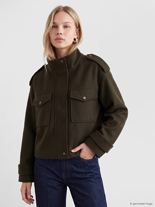 LCW Vision Mock Neck Oversize Women's Cachet Jacket