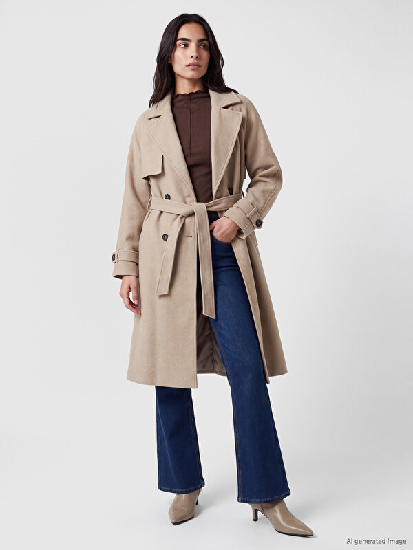 LCW Vision Waist Belted Women's Cachet Coatigan