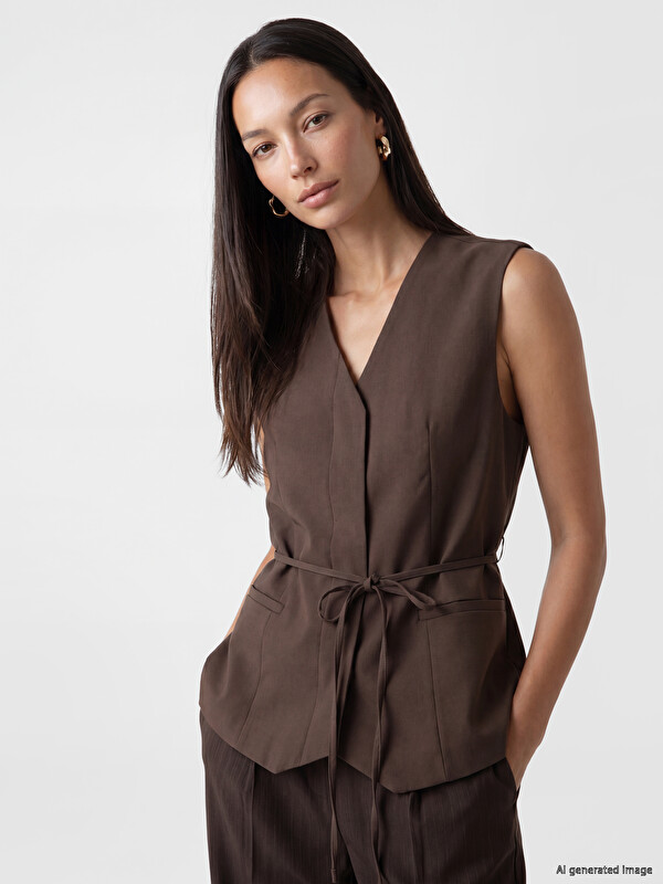 LCW EVERYDAY V-Ausschnitt Schärpe Damen Klassische Weste