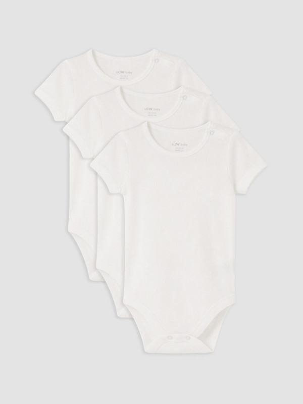 LCW baby Baby Girls' Snap Bodysuit 3-Piece