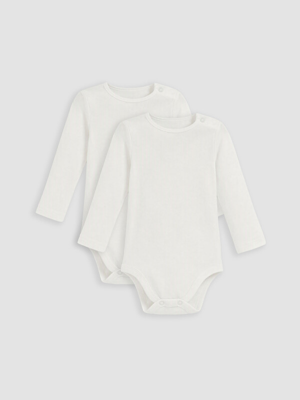 LCW baby 2'li Kız Bebek Çıtçıtlı Body