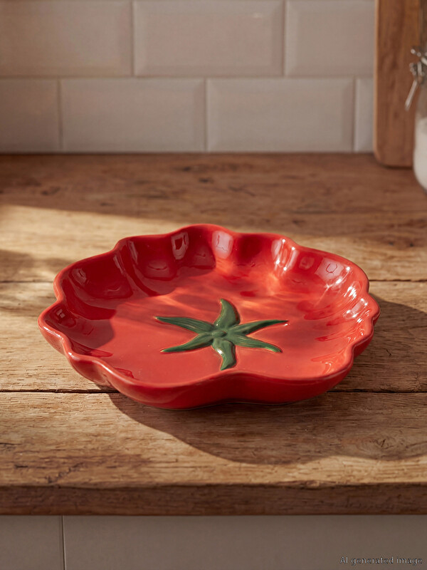 LCW HOME Domates Figürü Seramik Tabak 17 cm