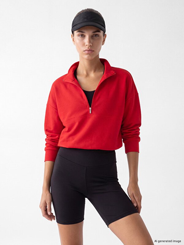 KOOR SPORT Mock Neck Soft Touch Women's Sweatshirt