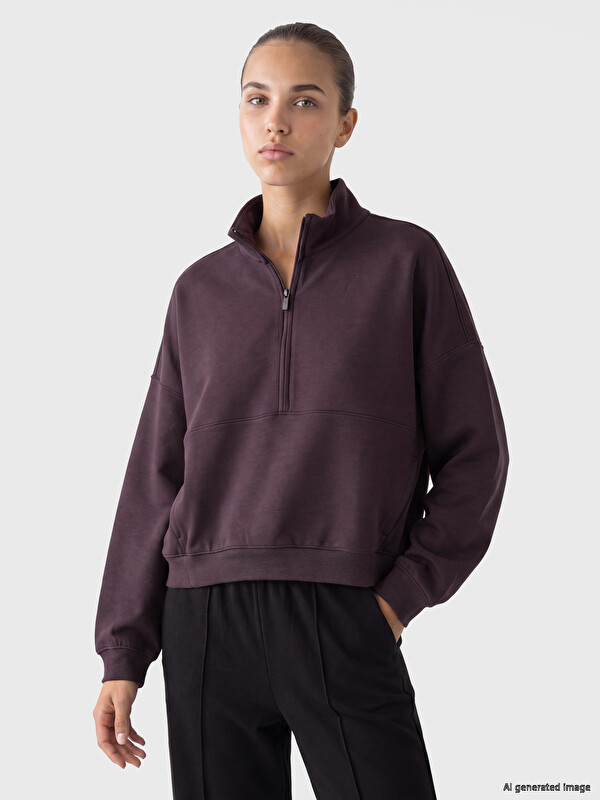KOOR SPORT Әйелдер Қою Күлгін Свитшот