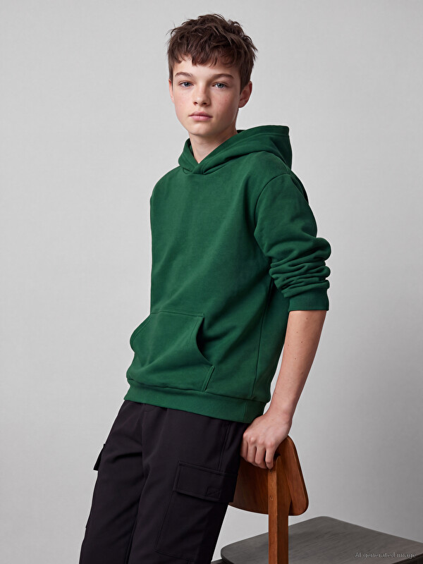 LCW Kids Hooded Boys' Thick Sweatshirt