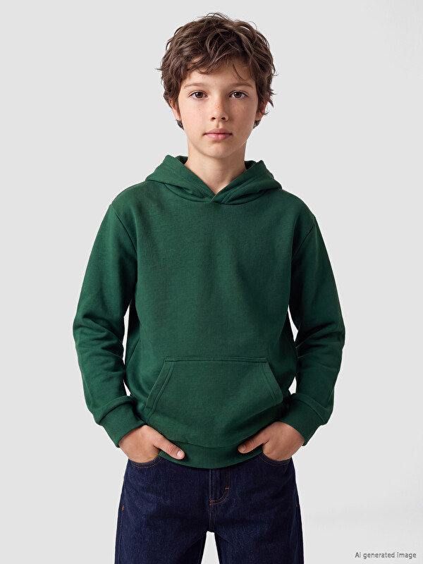 LCW Kids Bluzë sportive e trashë me kapuç për djem