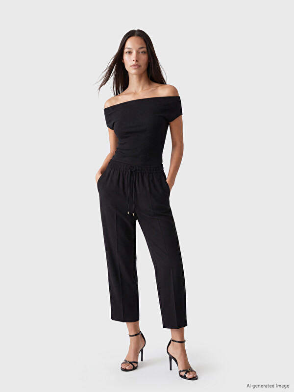 LCWAIKIKI Classic Woman Black Trousers