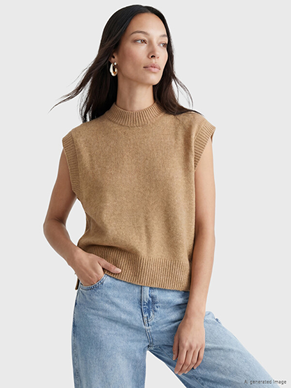 LCWAIKIKI Classic Pull-over en tricot à col montant pour femme