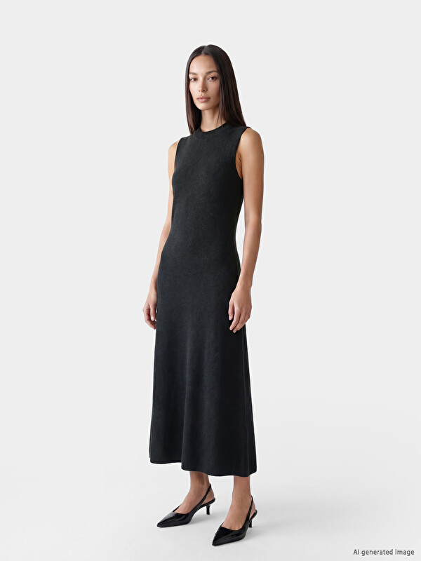 LCWAIKIKI Classic Strickkleid mit Stehkragen