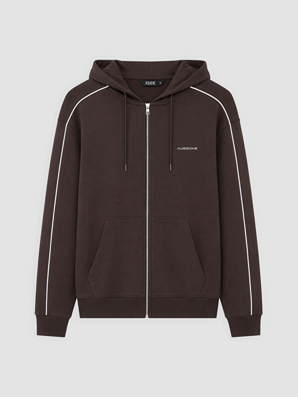 XSIDE Sweatshirt zippé à capuche pour homme