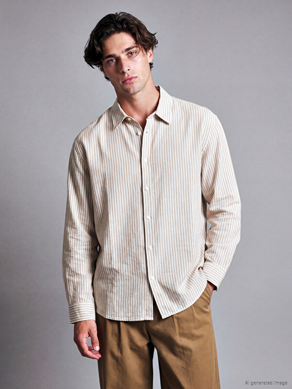 LCW Vision Striped Men's Shirt