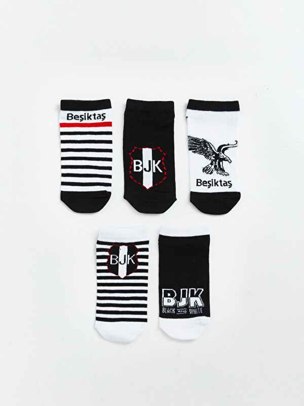 LCW Kids Beşiktaş Baskılı Erkek Çocuk Patik Çorap 5'li